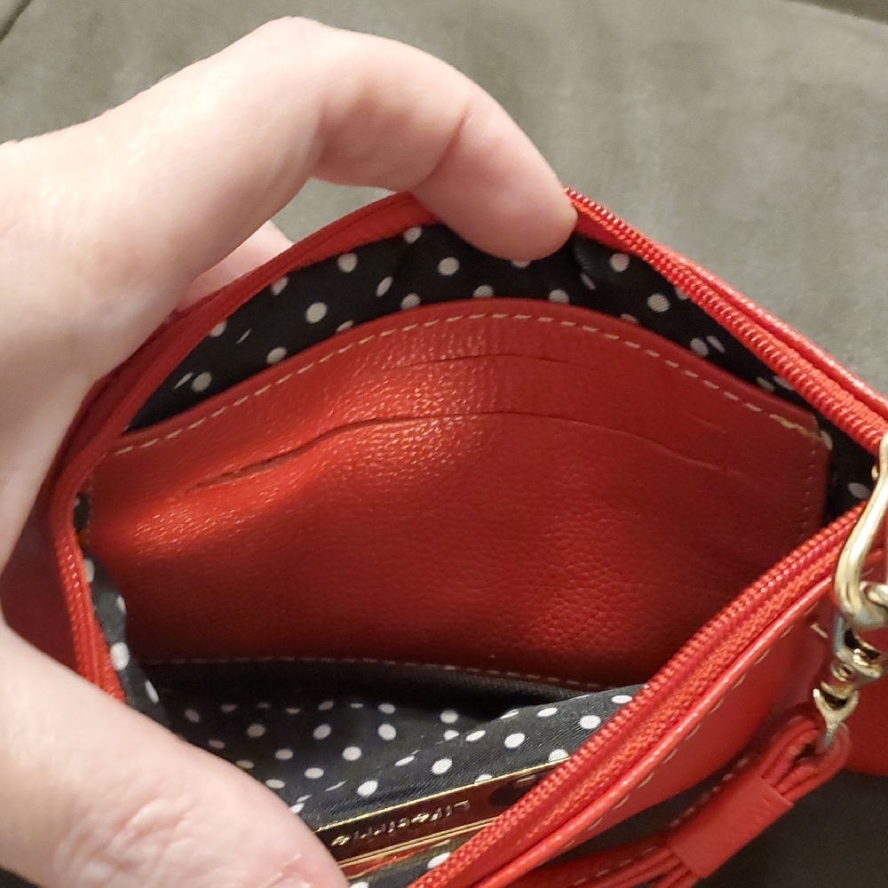 Red Studded Wristlet Clutch - Picture 6 of 8